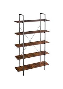 TecTake Estantería Glasgow 106 x 34,5 x 179,5cm Madera industrial oscura, rústica - 404150