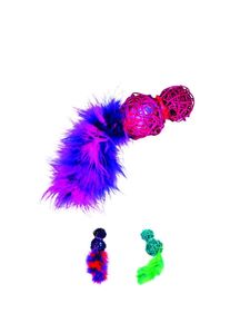 Kong Wubba Wicker Katzenspielzeug, rosa