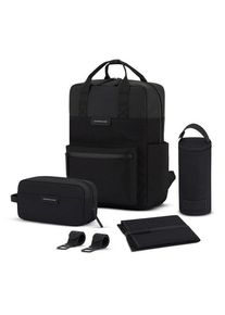 Kapten & Son Kapten & Son Bergen Wickelrucksack Set 4 tlg. Laptopfach schwarz