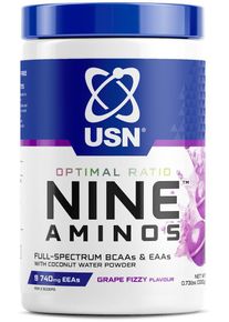 USN Nine Aminos, 330 g Dose, Grape Fzzy