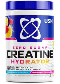 USN Creatine Hydrator - Zero Sugar, 330 g Dose, Raspberry Lemonade
