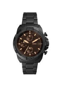Fossil, Armbanduhr, Bronson, Schwarz, (Chronograph, 44 mm)