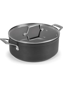 Lacor Kochtopf mit Deckel aus eloxiertem Aluminium, Auflaufform, Grau