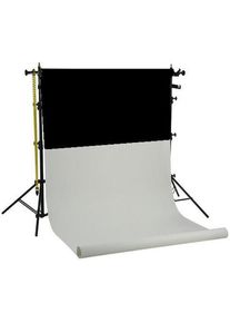 Linkstar Hintergrundsystem BSK-2P + 2 Papier Hintergründen (135 cm), Hintergrundsystem, Weiss