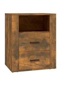 vidaXL Mesita de noche madera contrachapada roble ahumado 50x36x60 cm