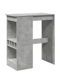 Mesa alta con estantes madera gris hormigón 90x47,5x103,5 cm