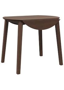 Mesa de comedor de madera maciza de caucho marrón
