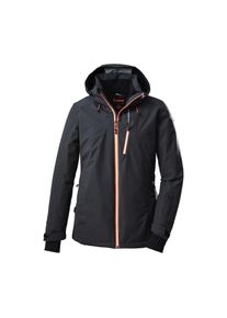 Killtec , Damen , Skijacke »KSW 12 WMN SKI JCKT« Wasserdicht, atmungsaktiv, abnehmbare Kapuze, viele Taschen , anthrazit , 46 , 46 , Skijacke mit...