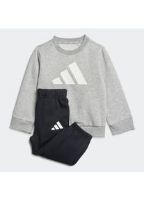 adidas Sportswear , Trainingsanzug »I BL FL JOG 240«, (2 tlg.) , Medium Grey Heather / White , 62 , 62 , Diese sportliche Jogginghose ist teilweise...