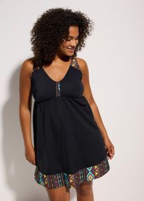 bonprix Femei Costum baie rochie din poliamidă reciclată, mărime lungă, negru, 44