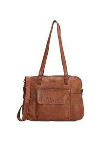 HIDE, Tasche, & Stitches Paint Rock Shopper Front Pocket Cognac, Braun