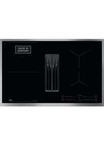 AEG Kochfeld mit Dunstabzug »TH84CB0FRB« Mit integr. Dunstabzug, Booster, Bridge, Timer, Umluft, Made in Germany in schwarz