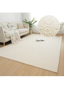 my home Teppich »Jola, Uni-Farben, besonders dichte Qualität, Boho« rechteckig 10 mm Höhe Wohnzimmer, Schlafzimmer, Flur, Kinderzimmer,...