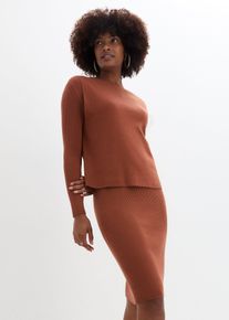 Strickkleid mit Pullunder 2tlg. Set, braun, Gr&ouml;&szlig;e 36/38 (S), bonprix