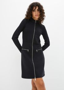 Minikleid aus Punto di Roma mit Reißveschlussdetail, schwarz, Größe 44, Punto di Roma,Viskose, bonprix