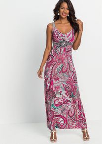 Maxikleid mit Applikationen, pink, Größe 48/50 (XL), bonprix