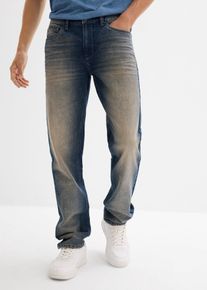 Regular Fit Stretch-Jeans Straight, blau, Größe 42, mit Baumwolle, bonprix