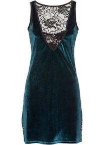 Kleid, petrol, Größe 36/38 (S), Samt, bonprix
