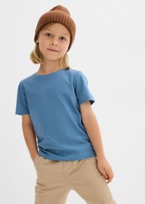T-Shirt aus reiner Bio-Baumwolle (3er Pack), blau, Größe 104/110, 100% Baumwolle, bonprix