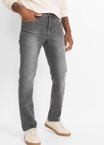 Regular Fit Stretch-Jeans mit Komfortschnitt Straight, grau, Größe 50, mit Baumwolle, bonprix