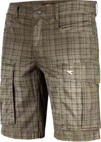 Diadora Utility Tinto Capo, pantalones cortos de trabajo , color: Oliva/Gris Oscuro , tamaño: M