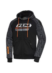 FLM Drift Sport Hoodie mit Protektoren schwarz/orange S - Motorradbekleidung - Motorradjacken - Hemden und Pullover