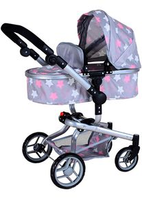 KNORRTOYS® Kombi-Puppenwagen »Boonk - star grey pink«