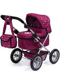 BAYER Puppenwagen »Trendy, bordeaux«, mit Wickeltasche