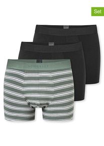 Schiesser 3-delige set: boxershorts kaki/zwart - 44% | Maat: XL |