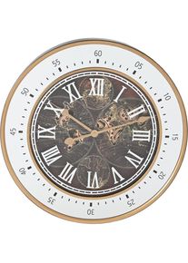 Esprit, Wanduhr, Wall Clock Home Brown Golden Crystal Iron 59 x 8,5 x 59 cm