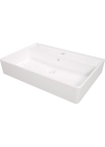 COM, Waschbecken, Keramik Waschbecken 61x41 cm mit Armaturloch