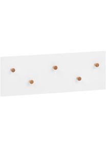 Schildmeyer , Hakenleiste »Bjarne, Breite 55 cm«, Haken aus Massivholz, waagerecht und senkrecht montierbar , mattweiß