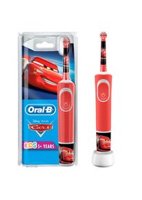 Oral-B , Elektrische Kinderzahnbürste »Cars«, 1 St. Aufsteckbürsten , rot , Mit 4 tollen Cars-Stickern, um das Lieblings-Handstück selbst zu gestalten
