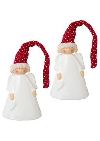 Creativ home , Engelfigur »Weihnachtsdeko«, aus Keramik, Höhe ca. 21 cm , weiß