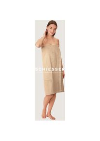 Schiesser , Kilt »Rom aus weicher Baumwolle, saugstark und 3-fach weitenverstellbar«, (1 St.), MADE IN GREEN by OEKO-TEX , sand , Länge: 85 cm