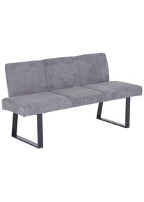 Mid.you Sitzbank , Grau , Metall, Textil , 166x82x61 cm , Esszimmer, Bänke, Sitzbänke