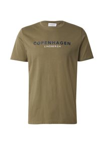 LINDBERGH Koszulka 'Copenhagen' dla mężczyzn atramentowy / khaki / biały Rozmiar S
