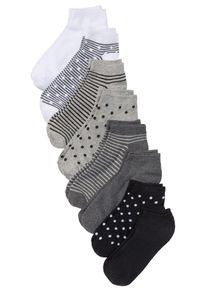 bonprix Femei Şosete scurte (8perechi), cu bumbac eco, negru, 35-38