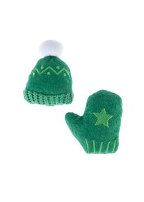 Lot de jouets TIAKI Bonnet & gant de Noël pour chat - lot de 2 jouets