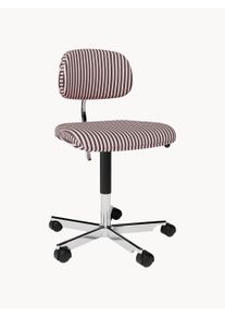 Montana Furniture Cadeira de escritório giratória regulável em altura Kevi 2534U Rosa pastel Lã L 56 x P 56 cm