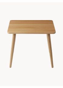 Oaklings Ręcznie wykonany stół dziecięcy z drewna dębowego Asta Beżowy Drewno S 59 x G 49 cm