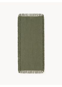 Alfombra de pasillo para interior y exterior tejida a mano Marcus Verde Fibra sintética An 80 x L 200 cm | Westwing Collection