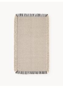 Alfombra tejida a mano para interior y exterior Marcus Beige, Gris Fibra sintética An 80 x L 150 cm (Tamaño XS) | Westwing Collection
