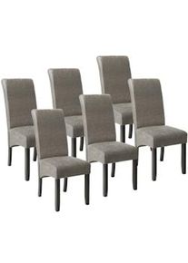 TecTake Silla de comedor ergonómica gris mármol - 403629