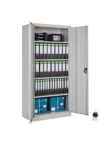 TecTake Armadio portadocumenti con 5 scomparti - grigio, 80 cm - 404377