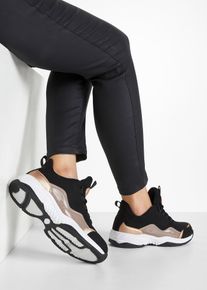 bonprix Mujer, Zapatillas Chunky, negro, 41