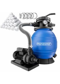 Monzana System filtra piaskowego 9960 l/h z kule filtracyjne 1200gr i zbiornikiem XXL