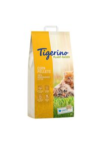 Litière Tigerino Plant-Based Maïs - Sensitive, sans parfum.- 2 x 14 L