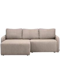 CARRYHOME Ecksofa , Beige , Textil , Füllung: Schaumstoff, Silikon , seitenverkehrt montierbar, L-Form , 217x146 cm , FSC , Liegefunktion, Rücken