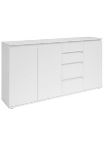 Boxxx Sideboard, Wei&szlig;, Kunststoff, 2 F&auml;cher, 4 Schublade(n) Schubladen, 160x84x35 cm, Typenauswahl, stehend, in verschiedenen Gr&ouml;&szlig;en erh&auml;ltlich, Kleinm&ouml;bel, Kommoden, Sideboards